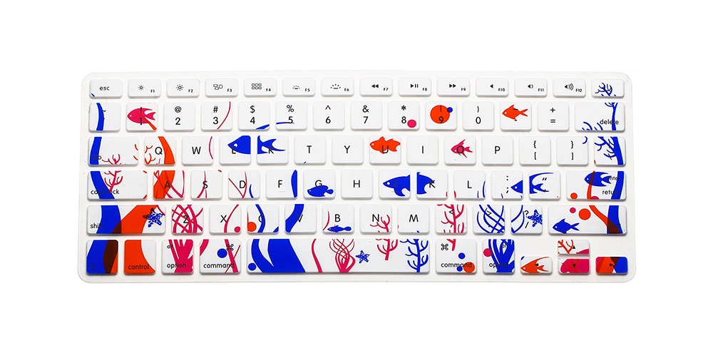 Bär, Katze, Fisch, schlucken und Elefanten aufbringen Nette Tiere Serie tastatur Abdeckung aufkleber für Macbook Luft 13 Profi 13 15 17 zoll: Braun