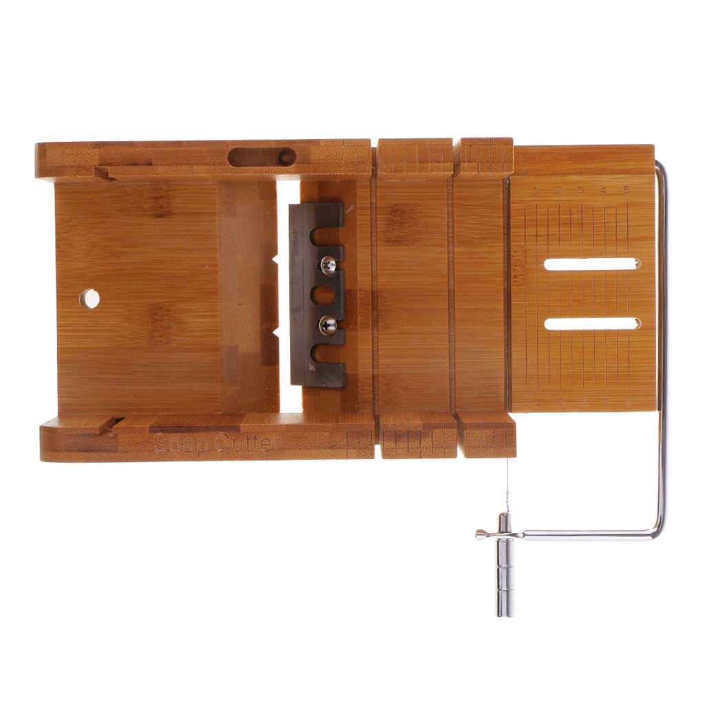 Multi-function Practical Wooden Soap Cutter Loaf Mold Soap Making Cutting Tools with Soap Beveler Planer Wire Slicer