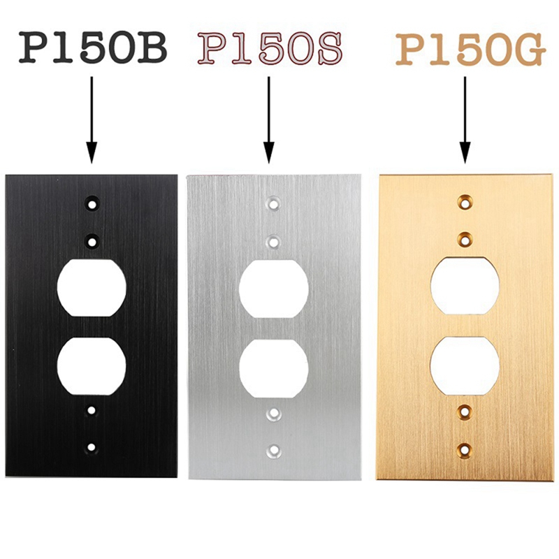 Socket Panel 150X86 Aluminum Alloy Audio Hifi Socket Board Acoustic Terminals Speaker Power Connector Faceplate