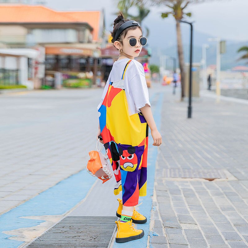 Mono con Graffiti para niñas Y adolescentes, ropa informal holgada, mono de 10 Y 2022