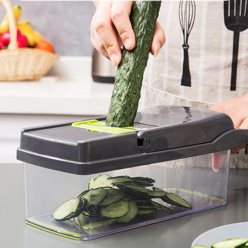 Multifunctional Vegetable Cutter Mandoline Slicer 8 Blades Vegetable Choppers With cut-resistant Gloves Onion Potato Slicer Dice