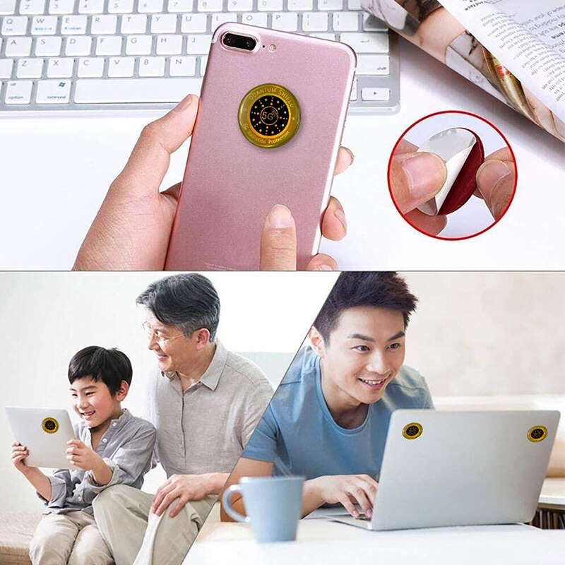 5G Cell Phone Radiation Protection Sticker EMR Blocker Sticker Round Anti Radiation Phone Protector for PC Laptop Tablet K5DB