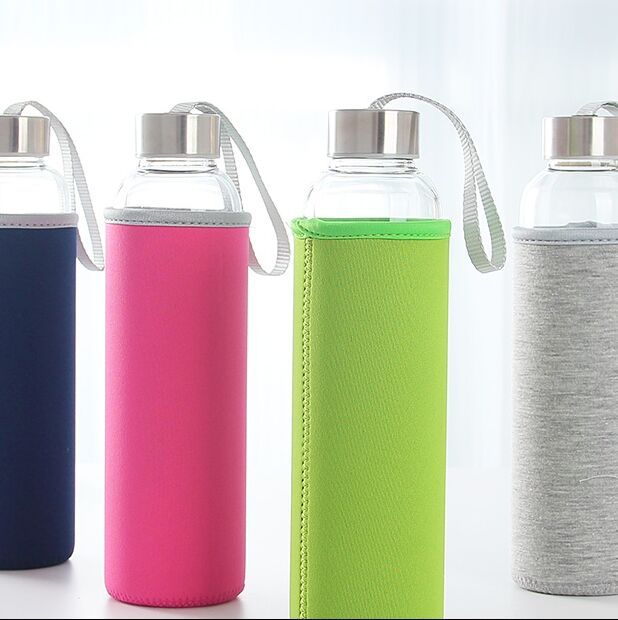 Car Thermos Glass Cup with Lid Water Cup for Easy Carrying Car Office Cup