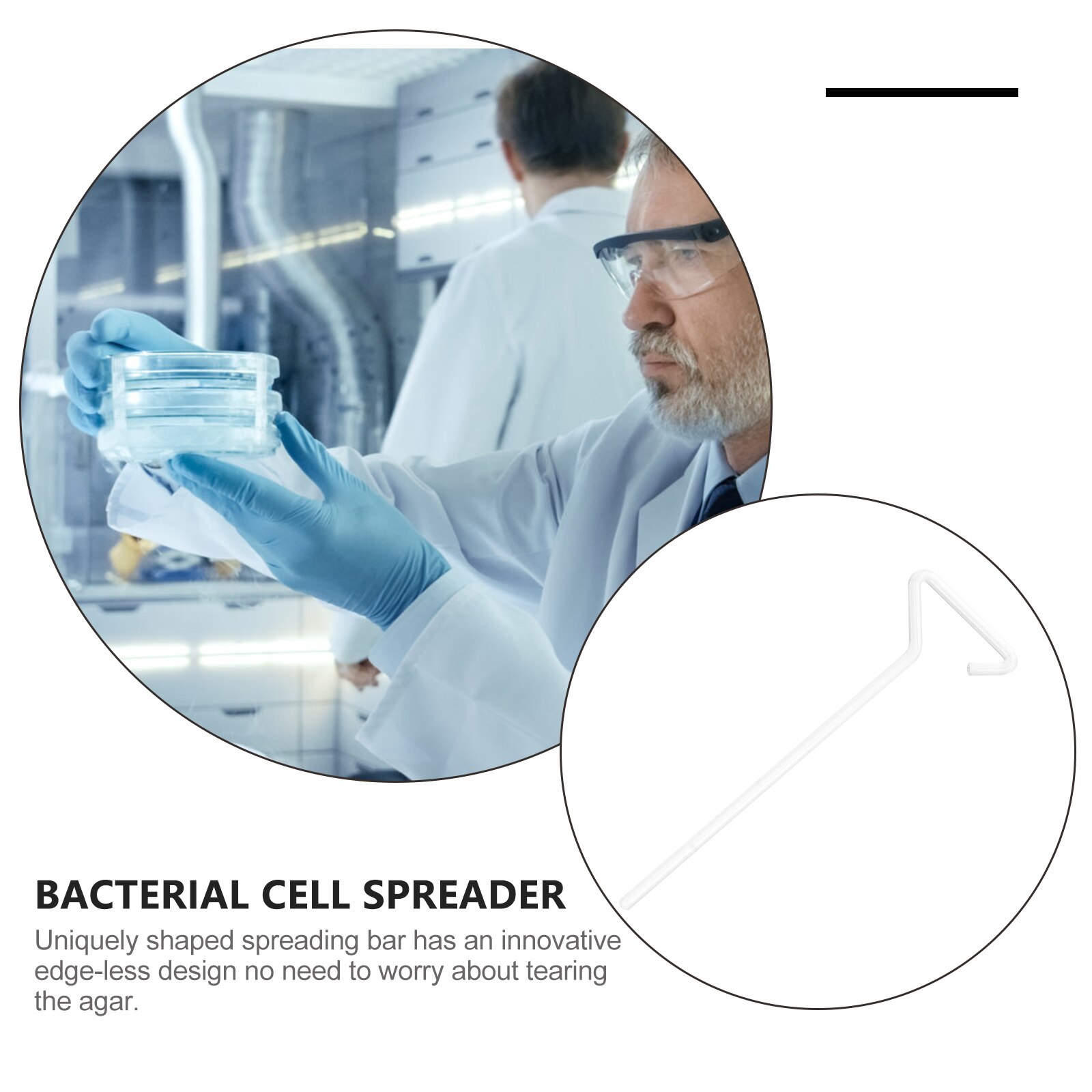 4pcs Glass Spreading Rods Cell Spreaders Labs Glass Rod Tools