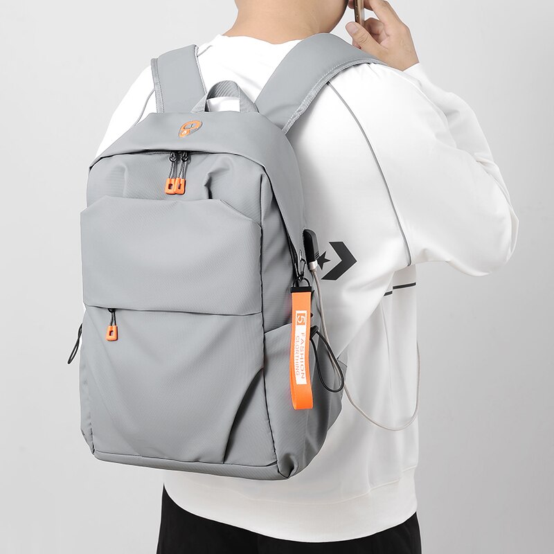 Mannen Rugzak Lichtgewicht Laptoptas Mannelijke Casual Usb Business Jeugd Reizen Backbag Tiener Outdoor Sport Tas Student Schooltas