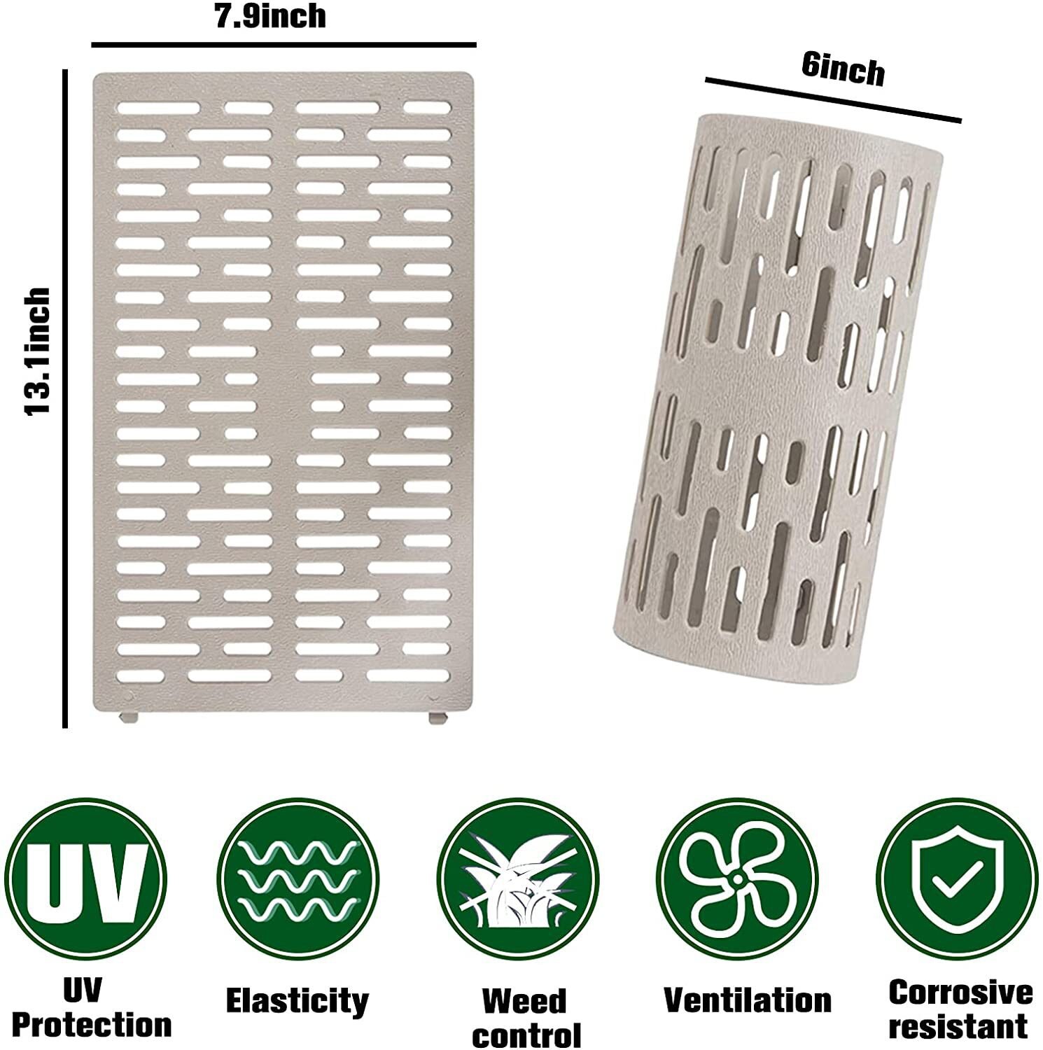 Protecteur de tronc d&#39;arbre en PVC, nouvelle clôture de Protection d&#39;arbre redimensionnable, Tubes enveloppés pour arbres de différentes tailles, 6 paquets