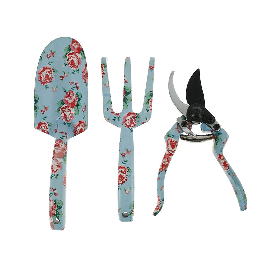 3PCs/Set Three-piece Shovel Rake Planting Tools Combination Home Gardening Tool Set Balcony Home-grown Mini Digging Suits: B