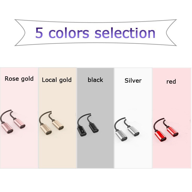 For iPhone Adapter 2 in 1 Adaptador For Apple iPhone 7 8 Plus 11 Pro Max XR XS X to 3.5mm Headphones Splitter cargador y audio