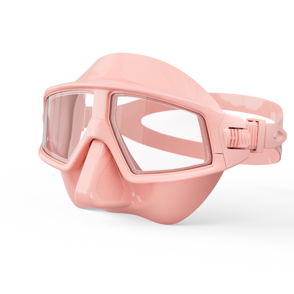 Professionelles Tauchmasken-Set für Erwachsene – HD-Antibeschlag-Linse, UV-Schutz, verstellbare Schnorchel- und Schwimmbrille für Taucher: Burgunderrot
