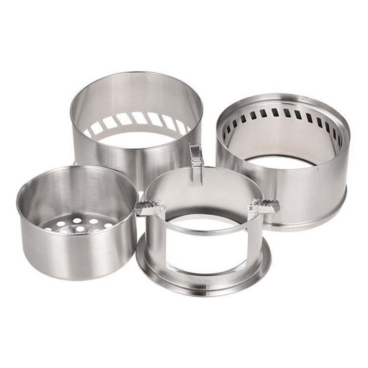 Stainless steel folding wood stove outdoor camping stove portable barbecue picnic picnic wood stove