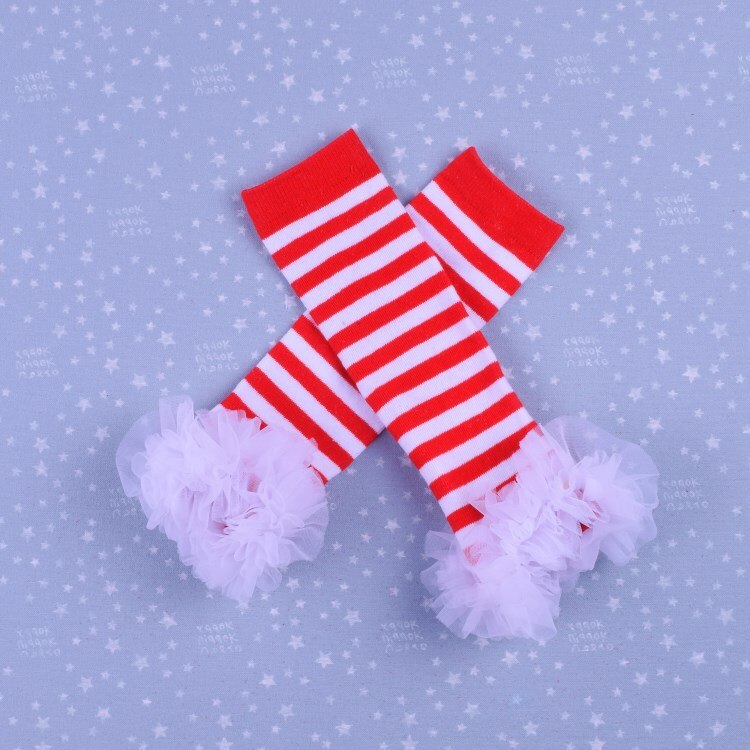 Baby bomuld knæpuder rød hvid stribet spædbarn dreng pige crawl leggings knæbeskytter benopvarmere baby leger blød sok