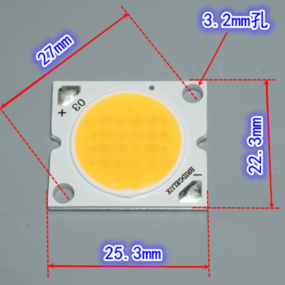 Micro High-power 10W-36W COB Chip LED Lamp Beads Surface Light Sourcewarm Color LED Led Track Spotlight High Color Rendering