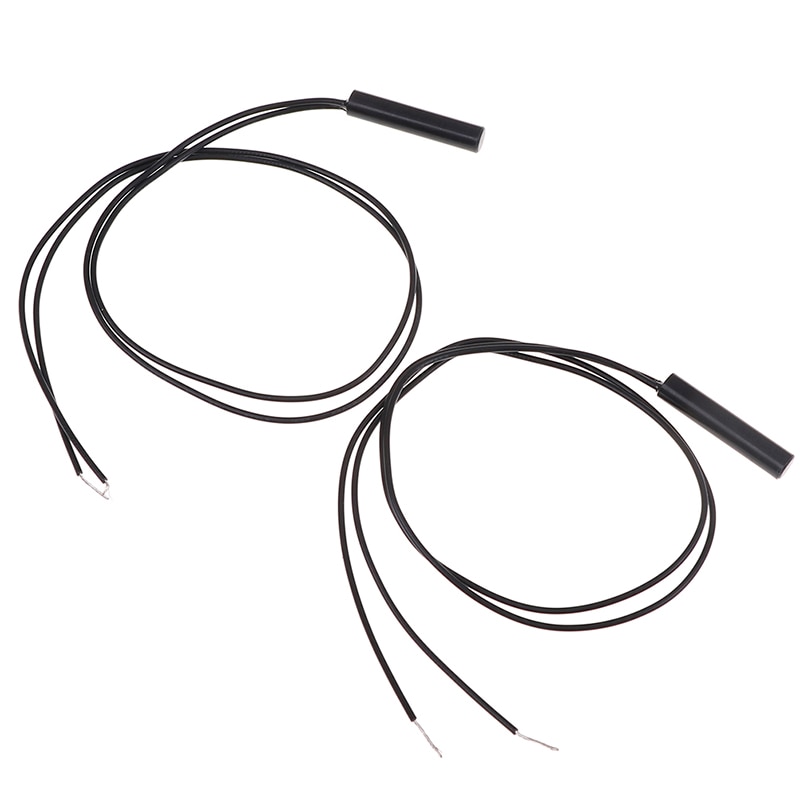 2pcs Cylindrical Plastic Mounted Reed Proximity Switch Magnetic Sensor Normal Open