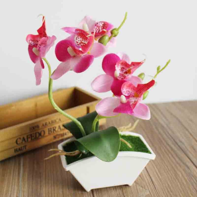 Kunstbloem in Potten Kunstmatige Ingemaakte Bloem Orchideeën Bonsai Bruiloft Thuis Vazen voor Decoratie