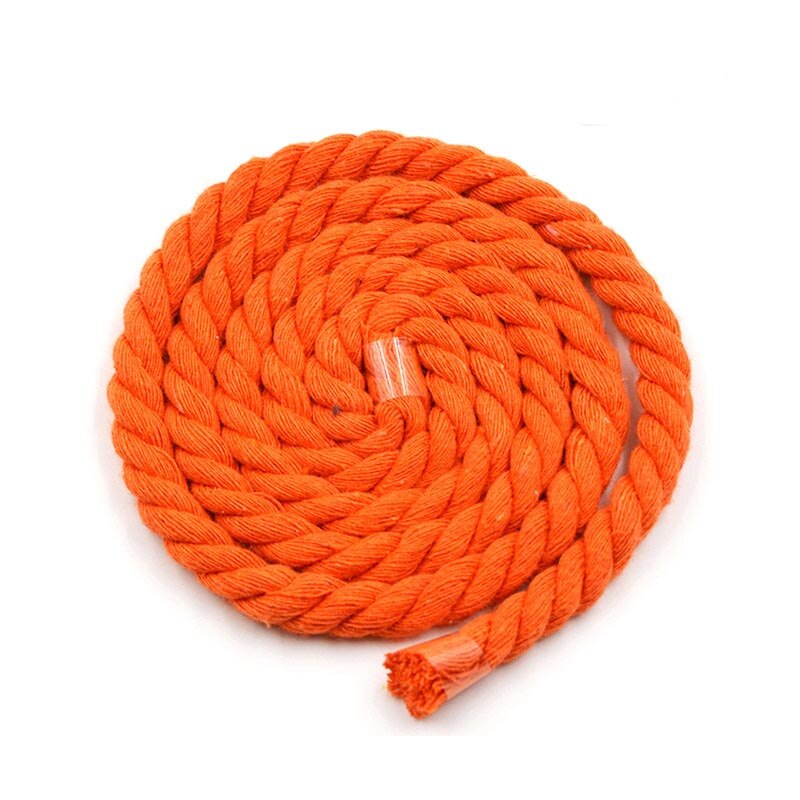 Cordon tordus en coton 100% 3 parts | 10 mètres 12mm, corde décorative artisanale en coton pour sac, ceinture, accessoires de couture: Orange
