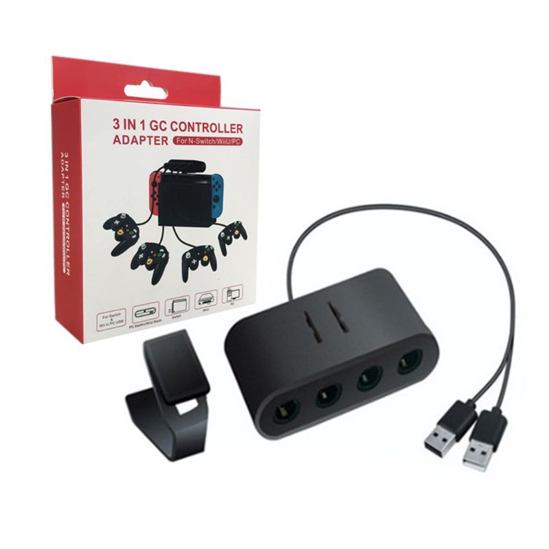 3 In 1 4 Ports GC Handle to Wiiu/PC/Switch Convert... – Grandado