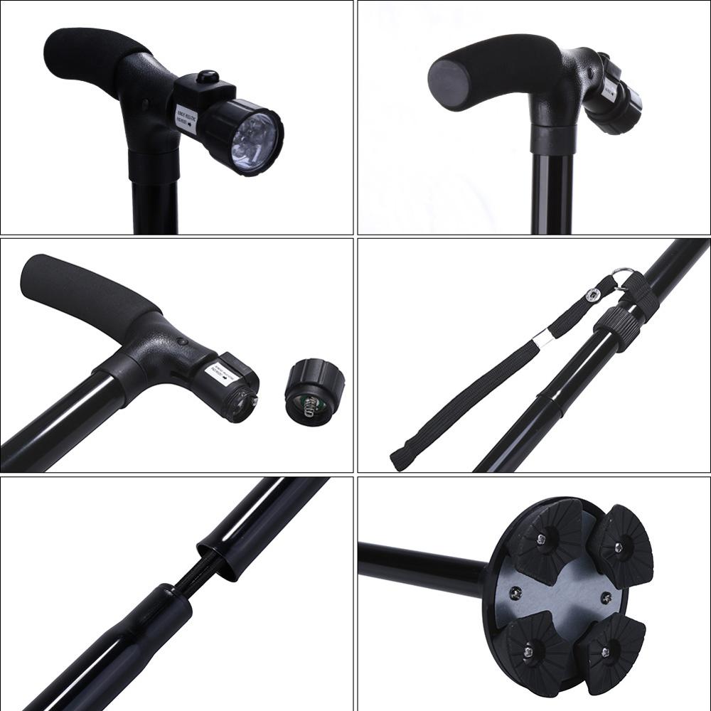Opvouwbare telescopische wandelstok, lichtgewicht, betrouwbare wandelstokken voor oudere moeders en oudere vaders (geen batterij)