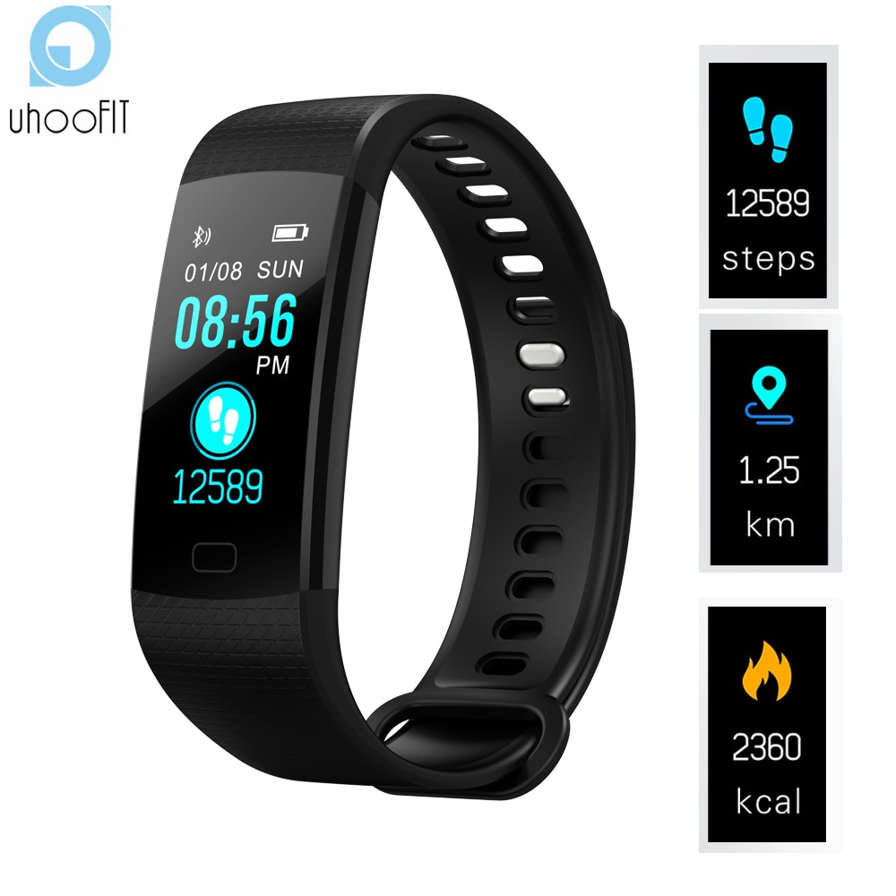 Montre intelligente hommes Fitness Tracker mesure de la pression artérielle moniteur de fréquence cardiaque Tracker d'activité étanche Smartwatch pour IOS