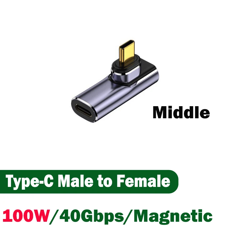 Adaptateur magnétique USB4.0 Thunderbolt 3, USB C vers Type C 40Gbps 140W 100W, câble convertisseur magnétique de charge rapide, adaptateur USB 8K: Violet