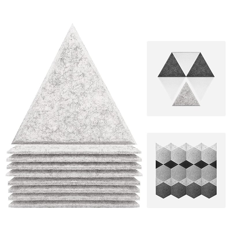 24Pack Acoustic Panel,Soundproofing Wall Panel,High Density Sound Absorbing Panel,Triangle Wedge Sound Insulation Tile