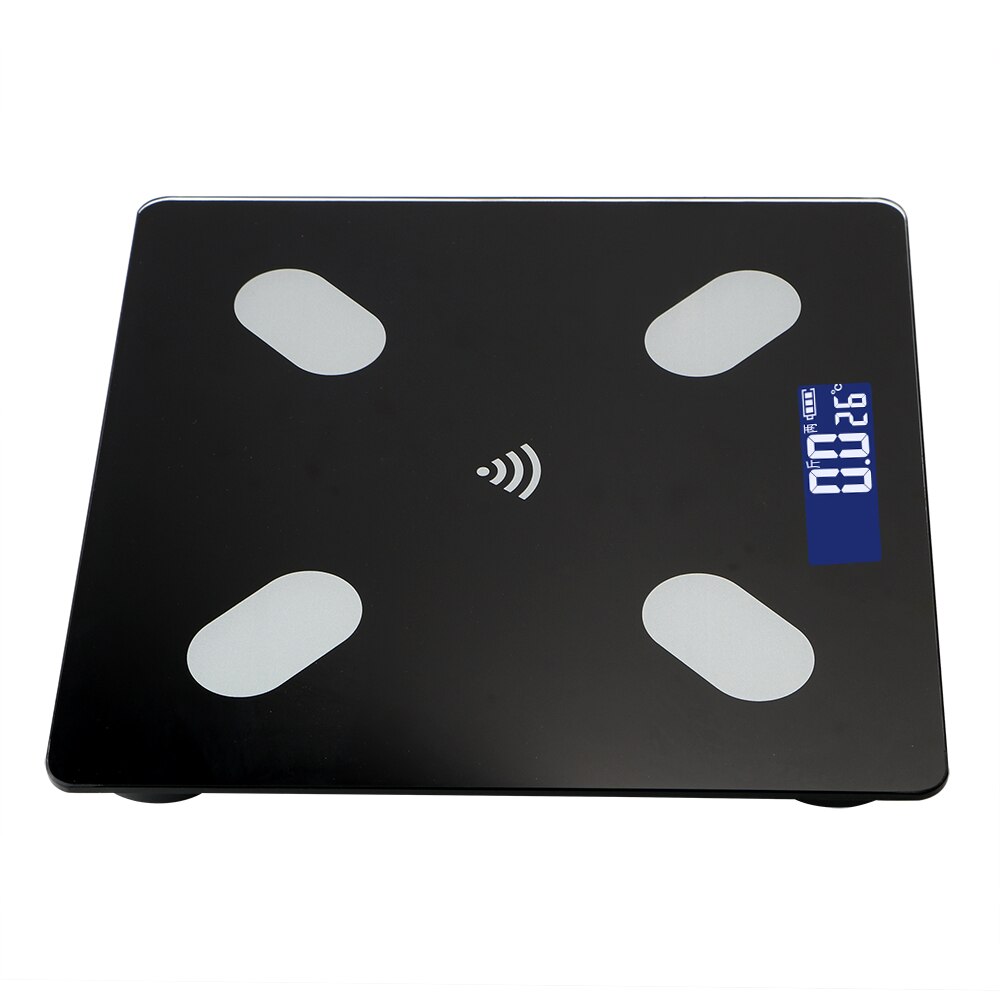 Intelligente bluetooth APP Android IOS Haushalts Waage USB Ladung LCD Digitalen Bildschirm Clever BMI Fett Skala