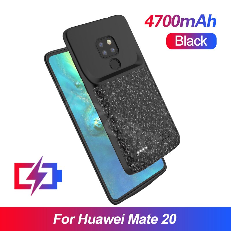 Funda de batería para cargador inalámbrico, funda trasera de 4700mAh para Huawei Mate 20 Pro Nova 3i 4e para Huawei Honor 8 8X 9X Pro 10: For Mate 20