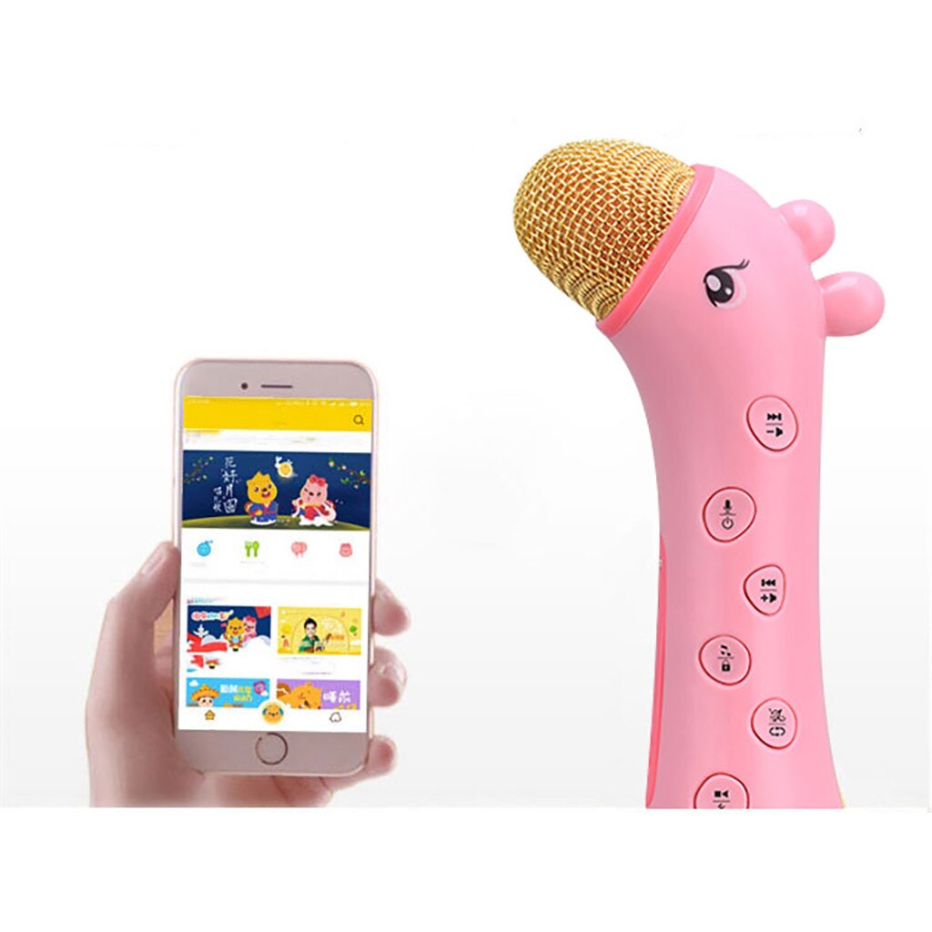 Microphone toy Wireless Giraffe Microphone Model Music Karaoke Singing Music Child Toy 7.9