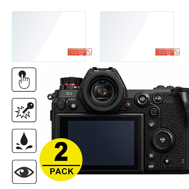 2x herdet glass skjermbeskytter til panasonic dc -s1 dc-s1r dc -s1h dc -ts7 dc-ft7 dc s1 s1r ts7 ft7 fz1000 m 2 zs80 tz95 g95 g90