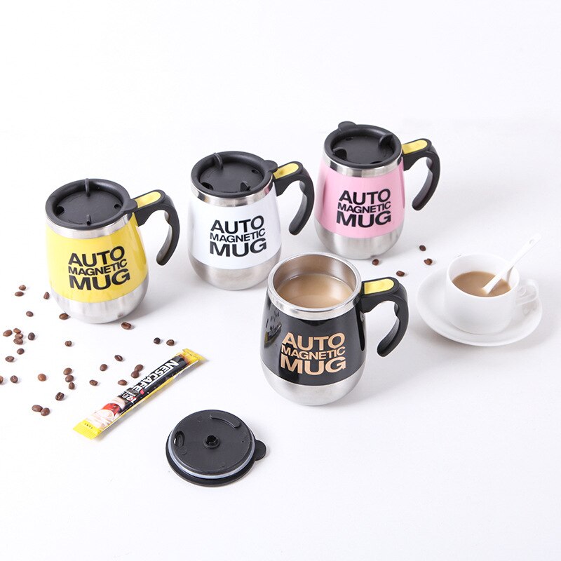 Self Stirring Mug Automatic Mixing Mug for Coffee Milk Grain Oat Stainless Steel Thermal Cup Double Insulated Smart Cup Magnetic