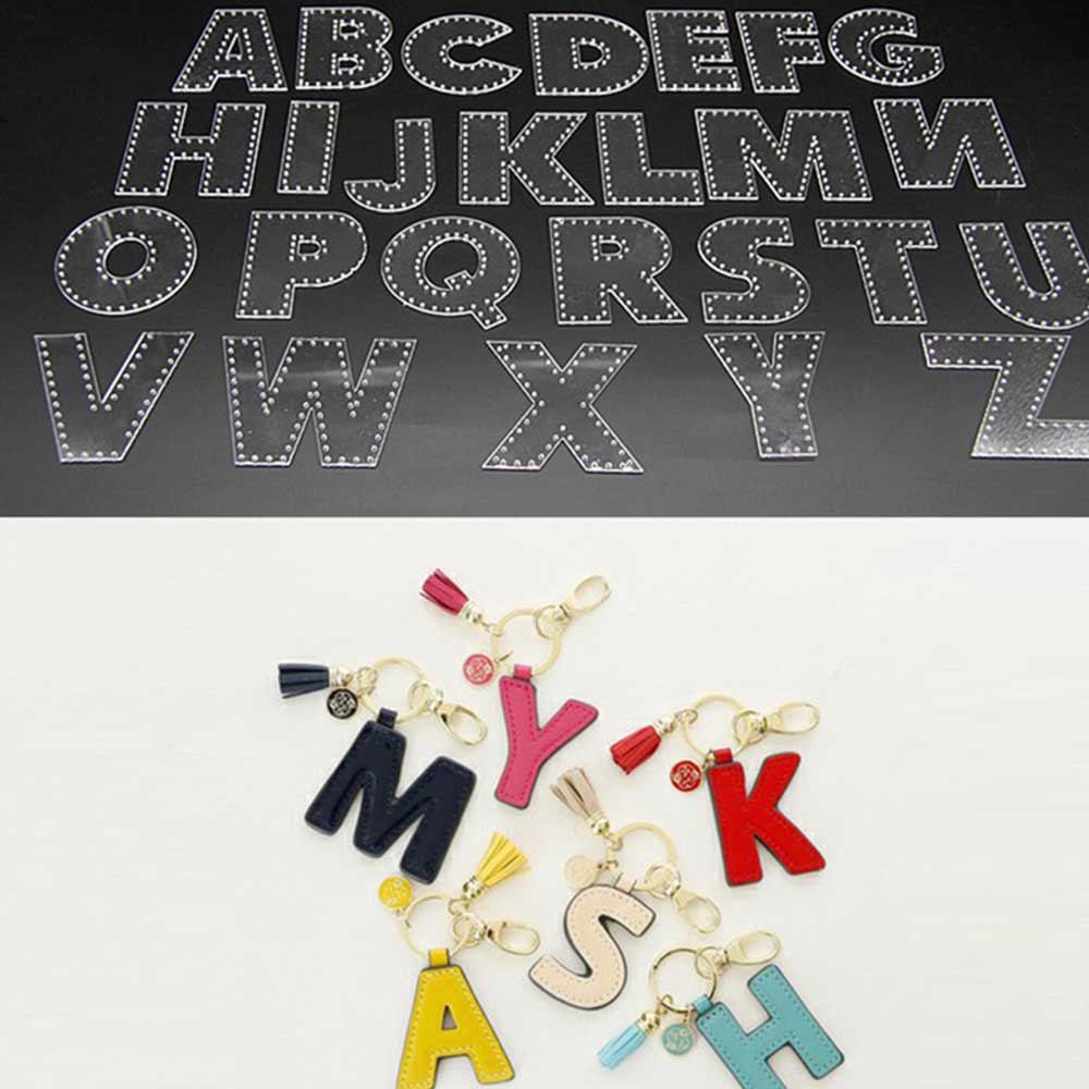 Acryl Leather Craft alfabet letter Sjabloon sleutelhanger Mannen Vrouwen Template Mold Mould DIY Leather Craft maken