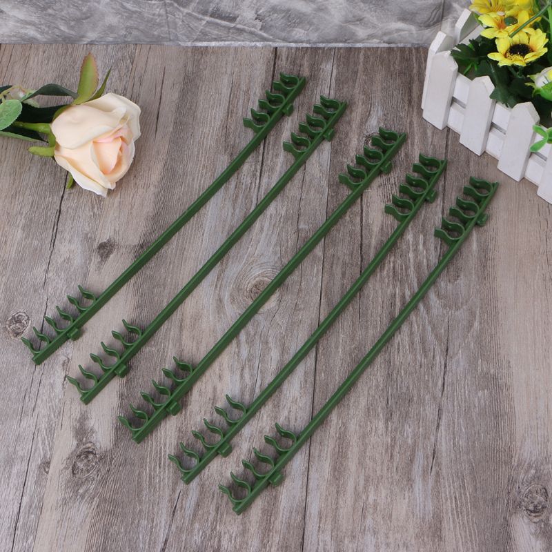 5Pcs Plastic Plant Fix Clips Rack Stem Climbing Vine Support Vegetables Farm Flowers Fruit Tied Bundle Branch Clamping Gardening