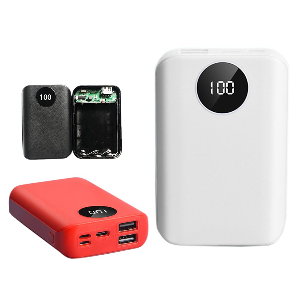 3x18650 cargador de batería 2 puertos USB banco de energía DIY caso cargador de teléfono móvil portátil banco de energía caja Kit de carcasa para Iphone Huawei