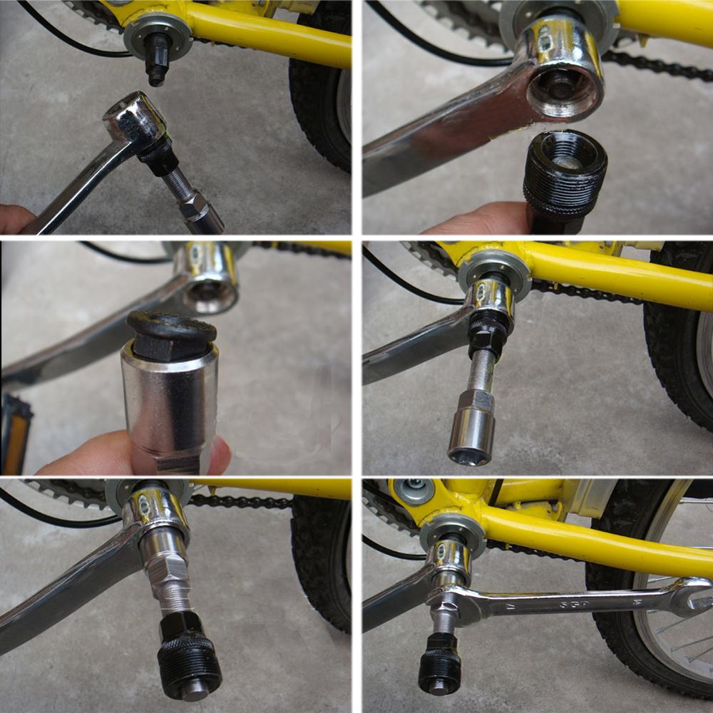 4 stücke Fahrrad Reparatur Werkzeug Sets Radfahren MTB Bike Kette Kurbel Rad Extractor Boden Halterung Center Pedal Achse Entferner