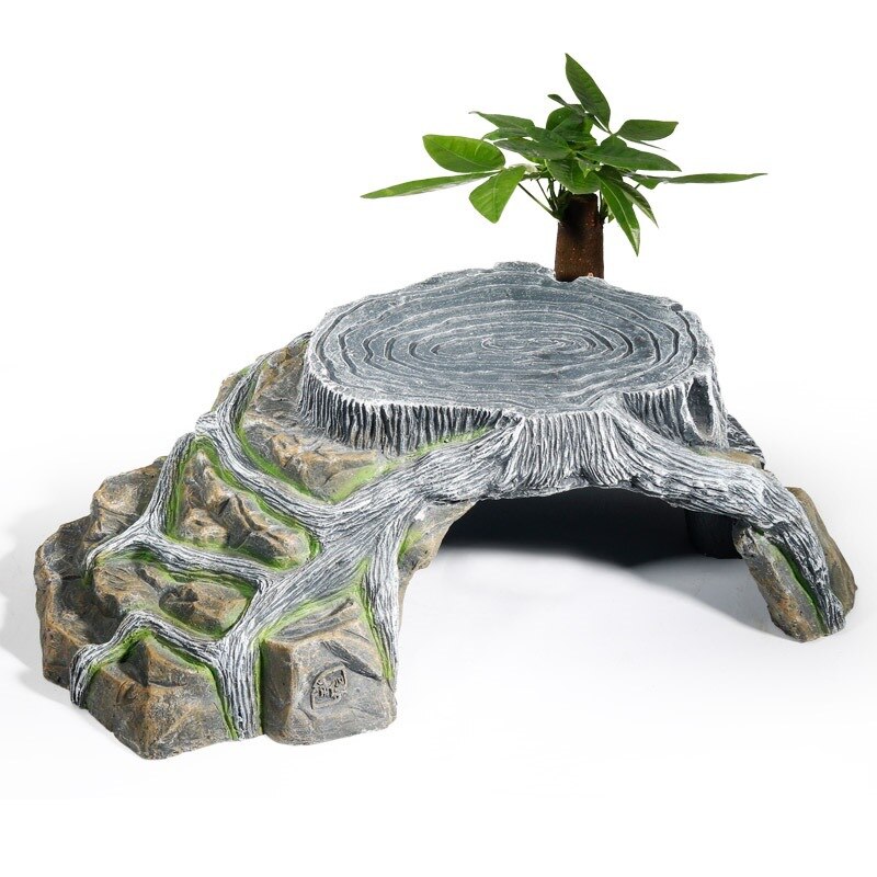 Decoración de resina para Reptiles, cueva oculta para tortugas, lagarto, Reptiles, escalada, refugio, Habitat, decoración ZA182