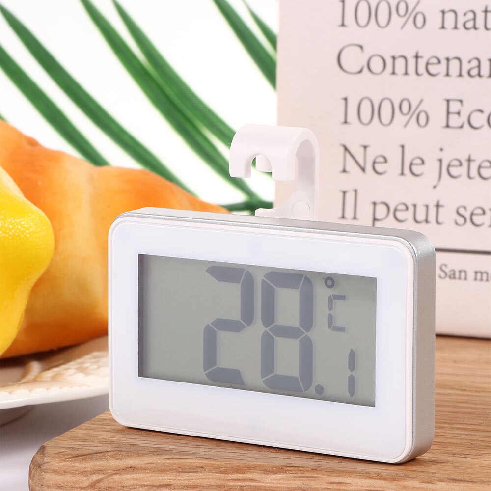 LCD Display Refrigerator Freezer Fridge Digital Thermometer Frost Alarm Kitchen Thermograph with Adjustable Magnet Hook