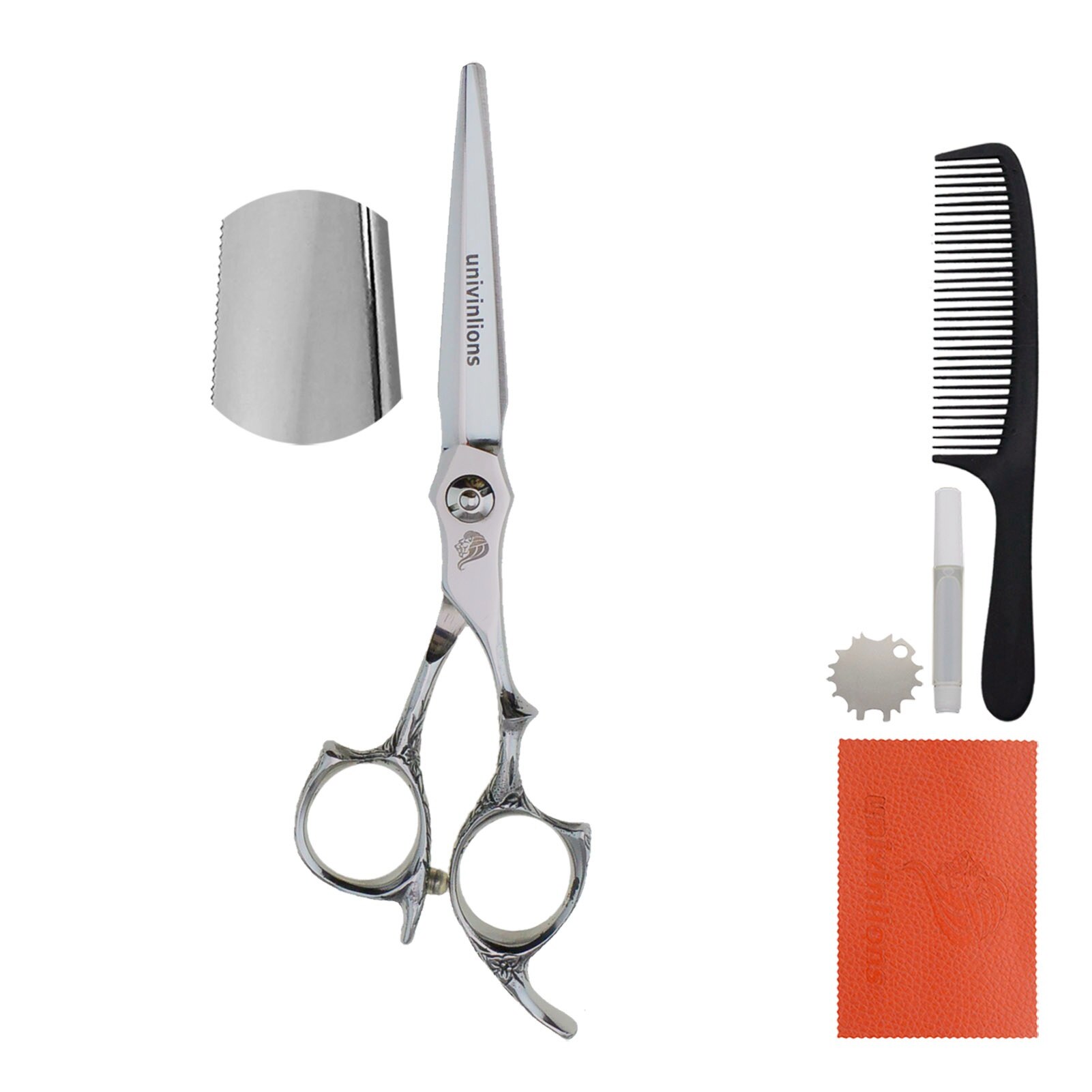 Univinlions 6" Cutting Scissors Hair Hairdressing Scissors Kit Barber Accessories Hair Thinning Tools Hair Trimmer