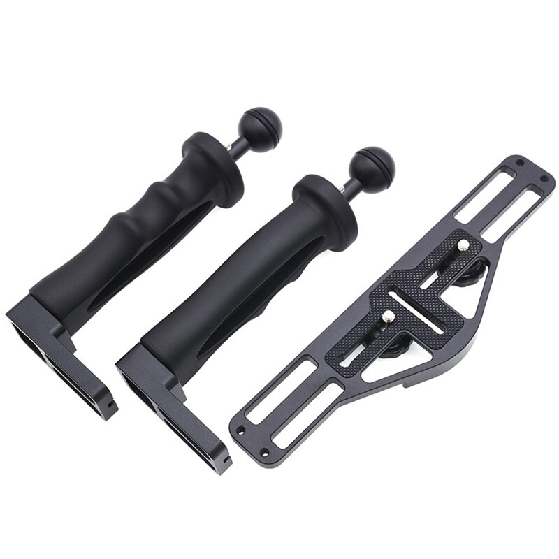 Dual Handles Aluminium Alloy Tray Stabilizer for Underwater Camera