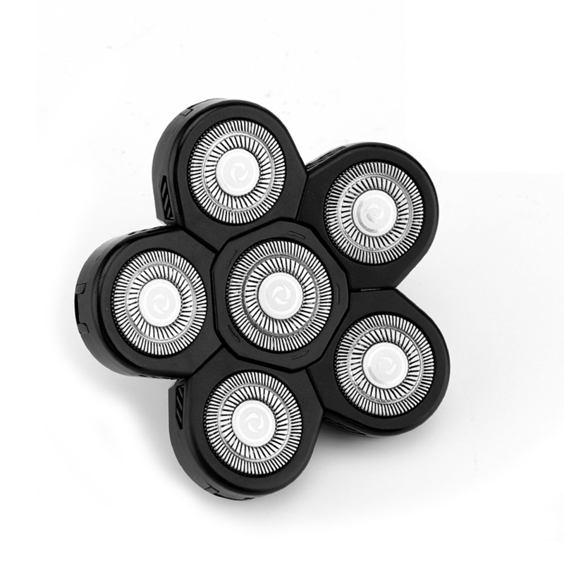 Remplacement pour rasoirs tête 5/6/7/8 têtes lame rechange pour cheveux barbe pour rasoir pour tête pour hommes chauves: Black