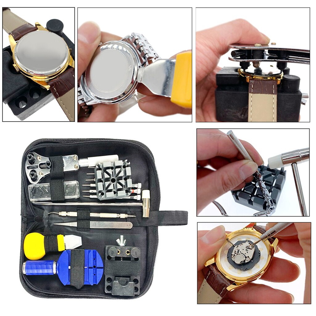 15Pcs Taille Horloge Reparatie Kit Professionele Voorjaar Bar Tool Set, Reparatie