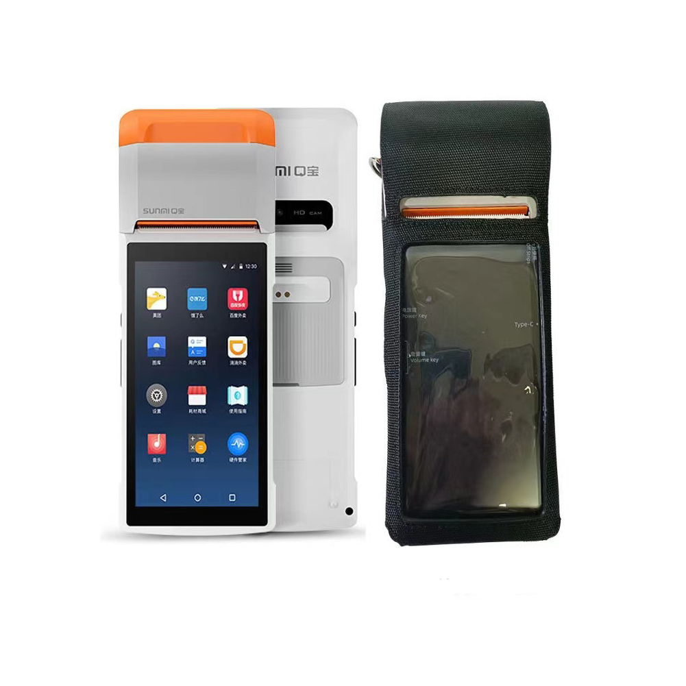 Etui ochronne pos do sunmi  v2, pasek na ramię, wodoodporny, nylonowy, skórzany, przenośny terminal pda, etui ochronne pos: Default Title