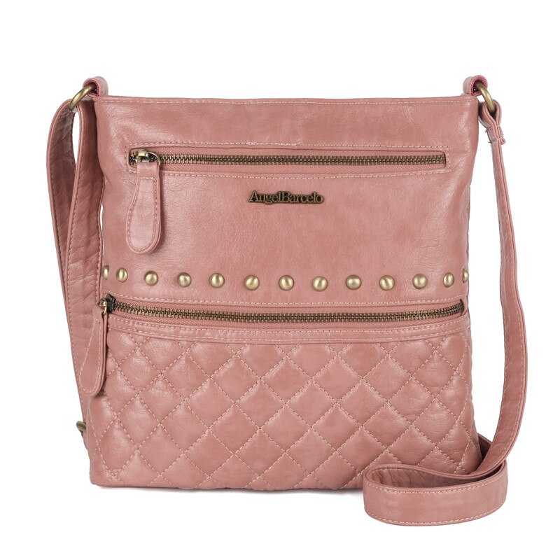 Angelo Barcelo Delle Donne Dell'annata Crossbody Sling Bag: Dark Pink