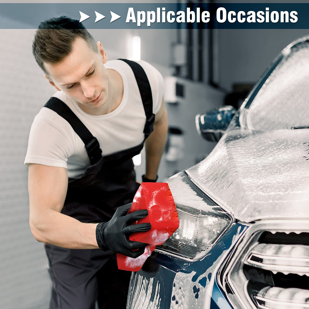 Esponja de lavado de coches, rejilla de espuma suave de corte cruzado grande, esponja súper absorbente, fácil agarre, herramientas de limpieza de coche sin arañazos, accesorios para automóviles