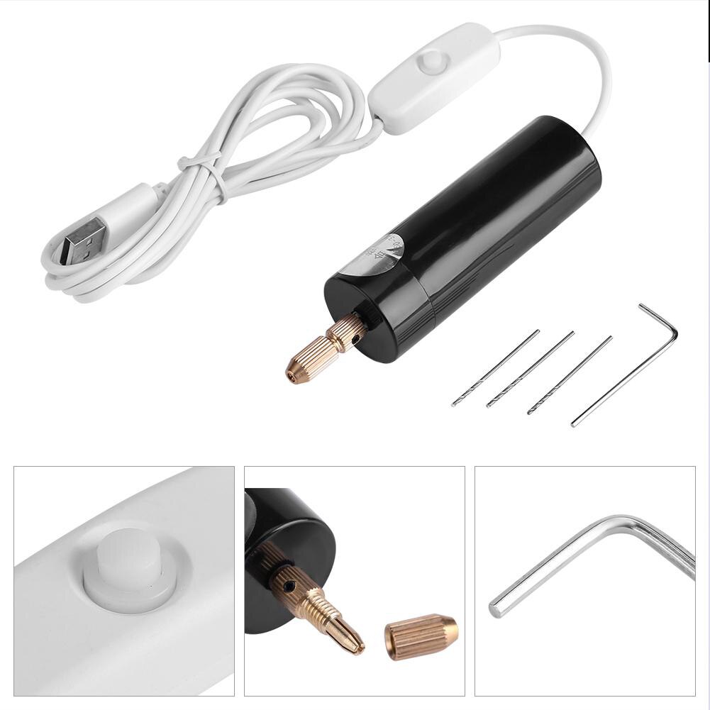 Mini elektriske boremaskiner bærbare håndholdte mikro usb drill 5v for smykker å lage diy tre håndverk for metall tre smykker verktøy