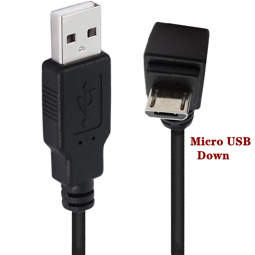 Micro USB/Mini USB 5-pins mannelijke naar USB mannelijke adapter, 90 graden dubbele bocht (omhoog/omlaag/links/rechts), korte kabel 25CM/1M/3M/5M: Rood / 1,5 meter