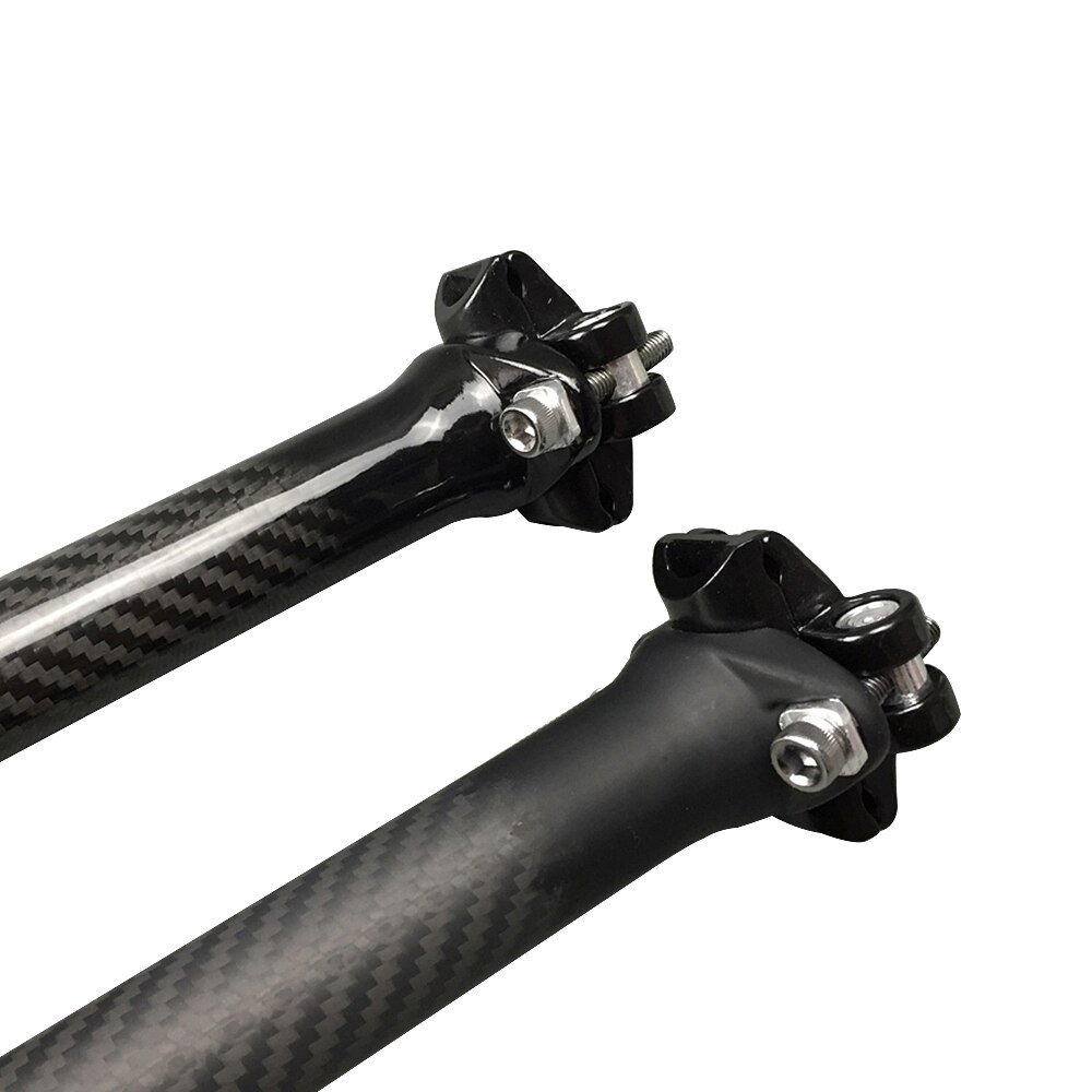 Tija de sillín de carbono mate 3k, superligera, 27,2x350mm, piezas de tubo completo de fibra de carbono para bicicleta de montaña o carretera