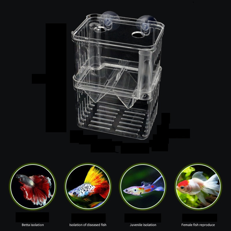 S/L/XL Aquarium Fokker Box Vis Fokken Isolatie Box Vis Broederij Acryl Divider Garnalen Clownvis Agressieve Vis Gewond