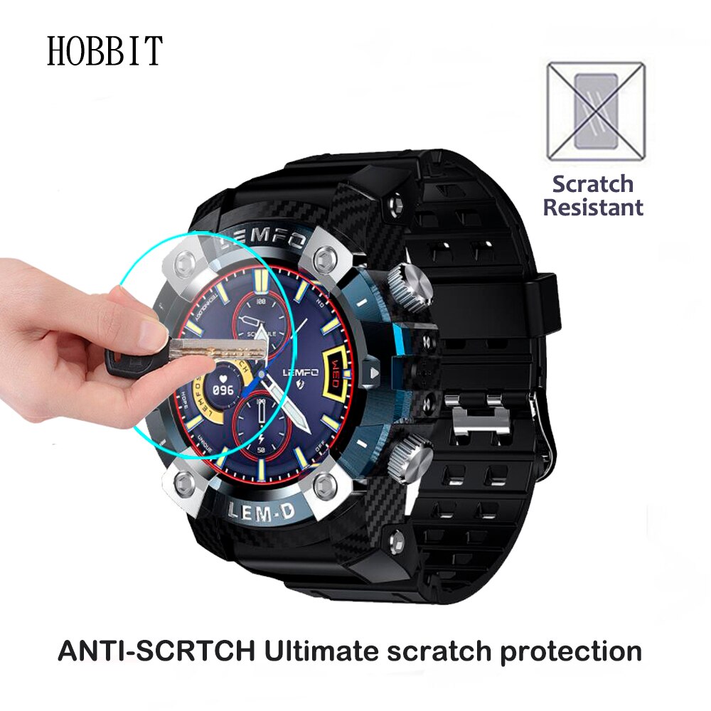 3Pcs Ultra Thin Anti-shock PET Film For LEMFO LEMD LEM D SmartWatch Screen Protector Clear HD 5H Anti-Scratch Film Not Glass