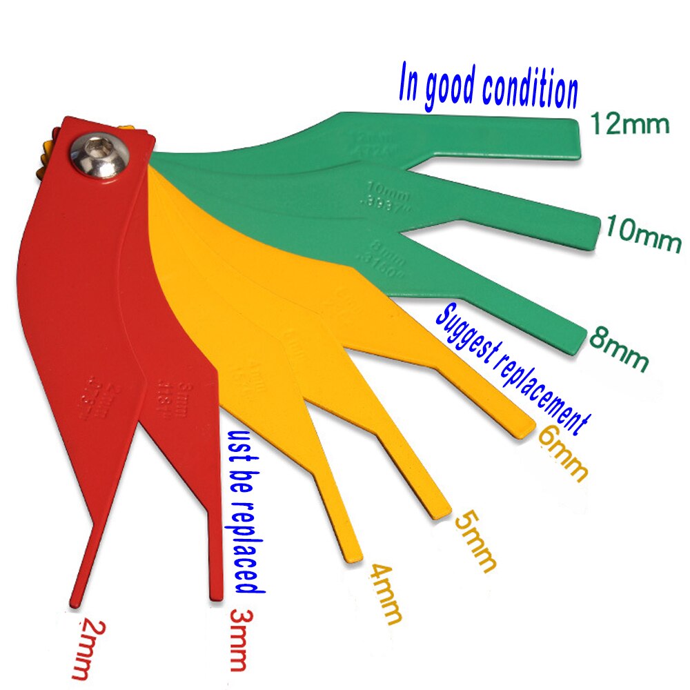 Car Brake Pad Scale Thickness Gauge Wear Measuring Instrument Car Protection Tool Feeler Detector Car Accessories