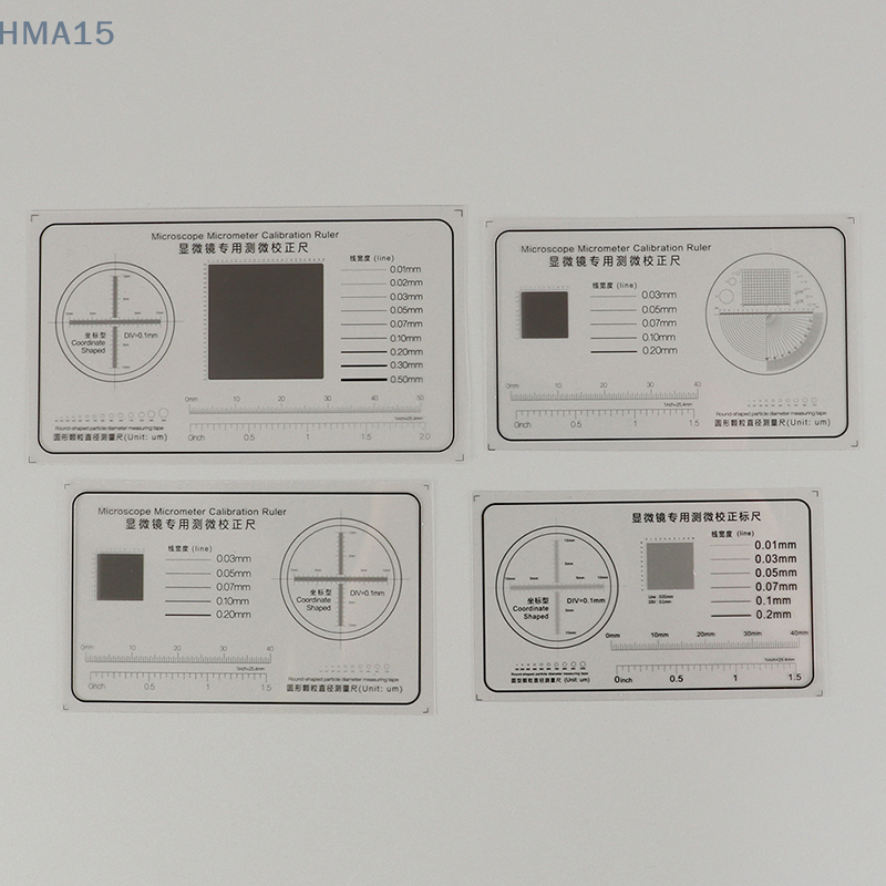 Blød lineal mikroskop mikrometer kalibrering glidelinje bredde partikel diameter måleværktøj høj præcision film punktmåler