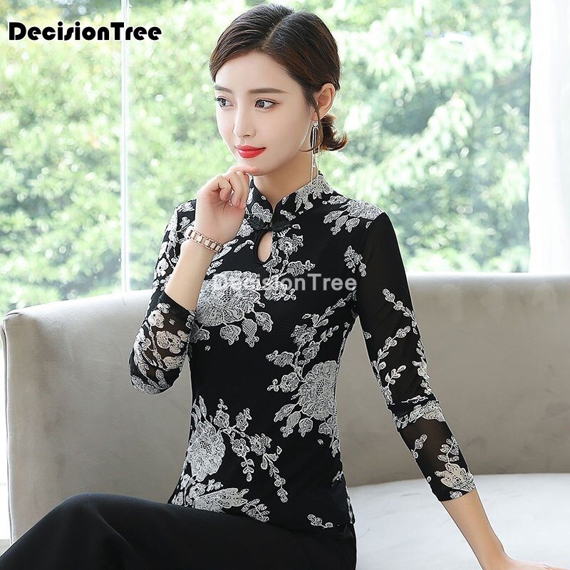 cheongsam blusa qipao chino superior camisa tradicional chino blusa tradicional chino cheongsam blusa para las mujeres